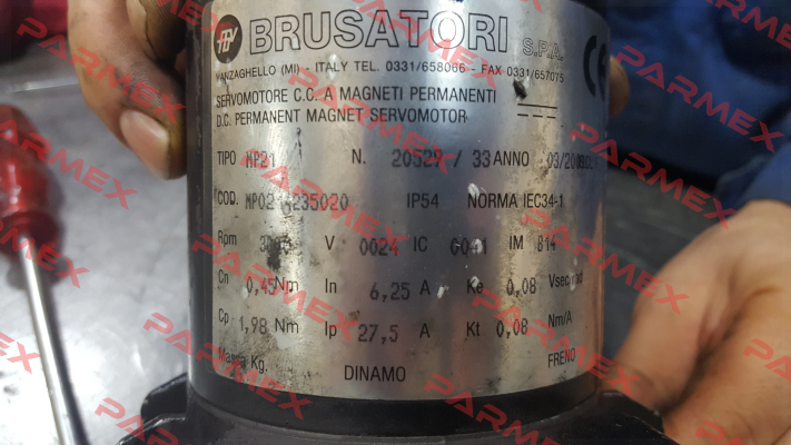 COD:MP02 14235020  NO: 20529/33   obsolete, replace by MPT40 24 3000 9/56-B14  Brusatori