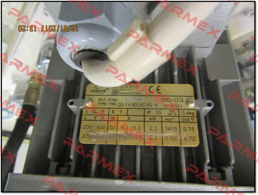 QSFA 90L4C-40 H obsolete replaced by JM 90 LC4 / B? / IE3  SEIPEE