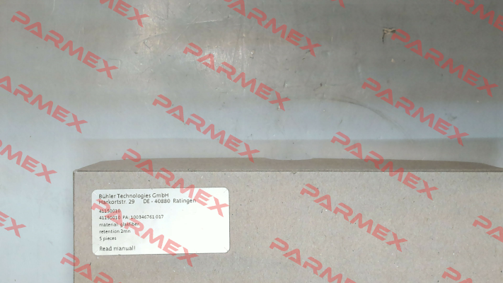 P/N: 41150010, Type: FE-E1 Bühler Technologies