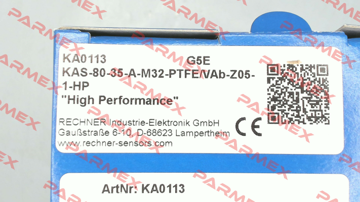 P/N: KA0113, Type: KAS-80-35-A-M32-PTFE/VAb-Z05-1-HP Rechner