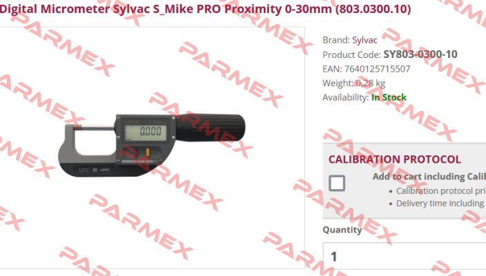 SY803-0300-10 Sylvac
