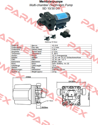 SD 10/30 DS / 101 610 Flojet Pump