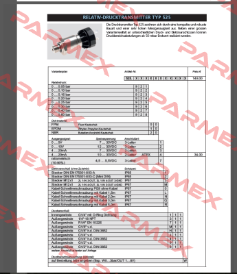Typ 525 (0 ... 0.05 -0.6 bar)  Huba Control