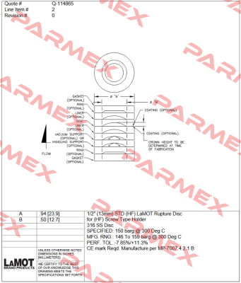 STD 150bar Lamot