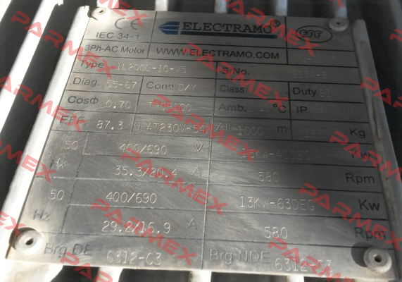 1 L 200L-10-V5  sn 042954-8 obsolete replaced by R015.00D10F40  Electramo