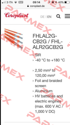FHLAL2G-CB2G/FHL-ALR2GCB2G  35 mm2  Coroplast