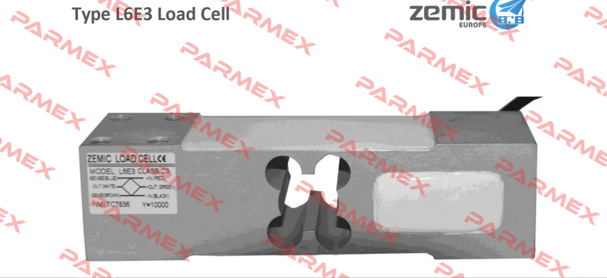 P/N: 1060610, Type: L6E3-C3-100kg-3G, Y= 10000 ZEMIC