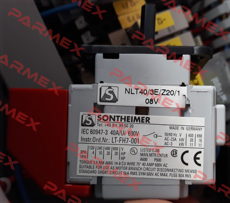 NLT40/3E/Z20 /1 (3 polig) Sontheimer