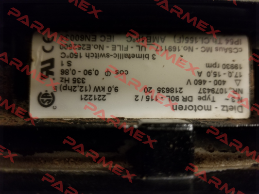 DR90L-115/2  NR 1079437 218635 20 OEM for JetAir Technologies,LLC replaced by J1-3  Dietz-Motoren
