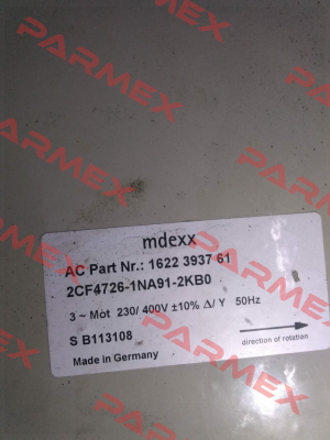 P/N: 1622 3937 61 Mdexx