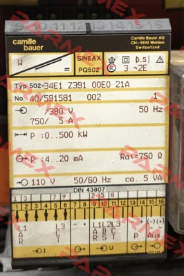 SINEAX PQ502 Camille Bauer