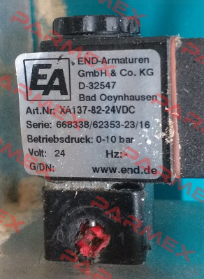 XA137-82-24VDC OEM End Armaturen