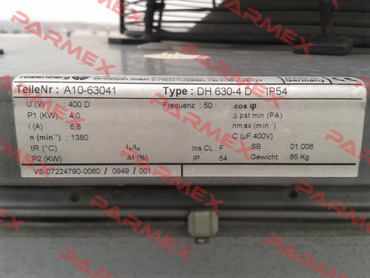 A10-45040 DH 450-4 D IP54, VS-07224790-0060/0949/001 obsolete, replacement DHE 450-4 D.5HA Rosenberg
