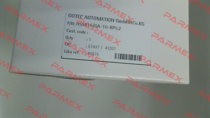 HS5816/GA-10-R-P0,2 Lika