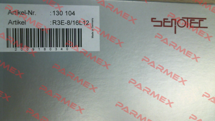P/N: 130 104 Type: R3E-8/16L12 Senotec
