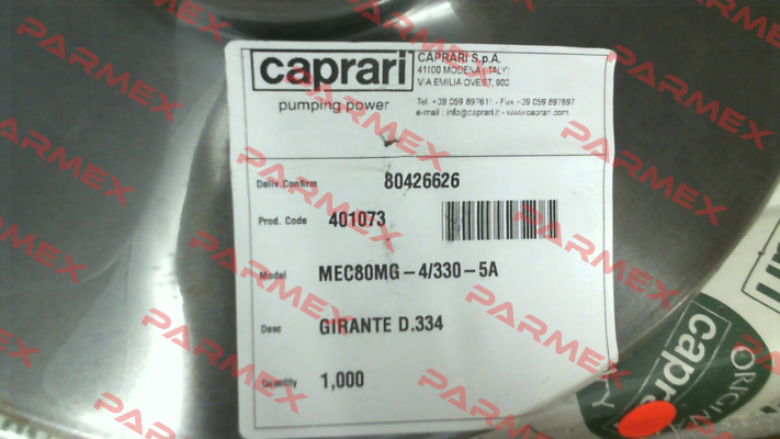 MEC80MG-4/330-5A CAPRARI