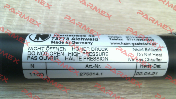 G14-28ST-19918 Hahn Gasfedern
