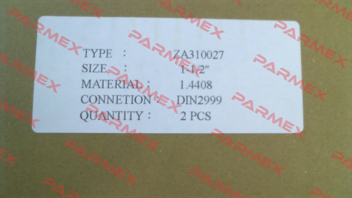 11/2", PN64, 1.4408/PTFE-FKM (ZA310027) End Armaturen