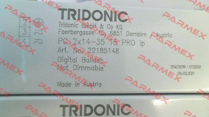 22185148 \ PC 2x14-35 T5 PRO lp Tridonic