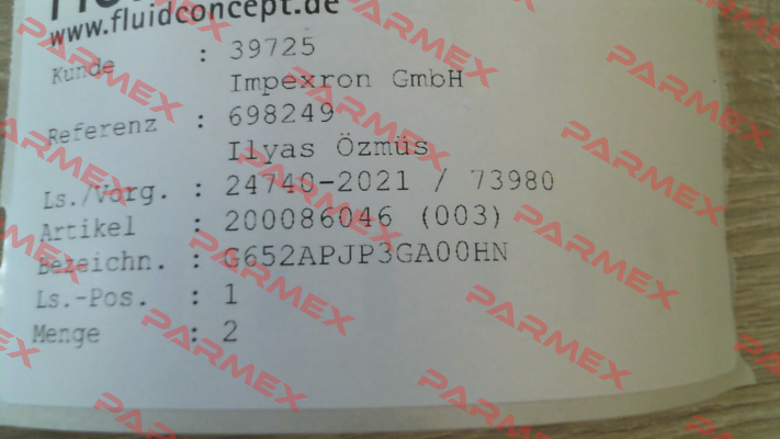 200086046 / G652APJP3GA00HN Asco