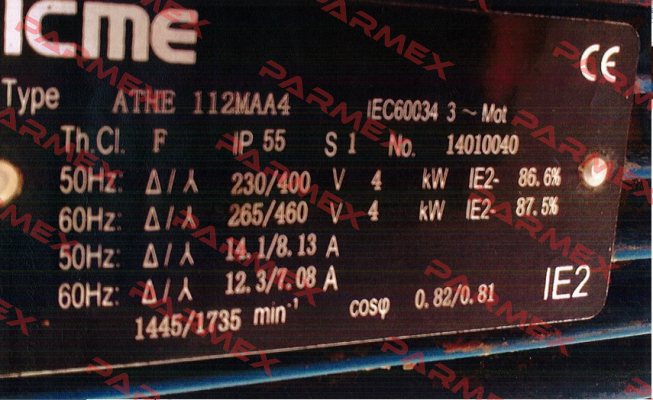 Type ATHE 112MAA4 Icme Motor