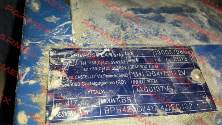 BPH423D/252,6/IEC132 B8 Code-Nr: B4LD04171322V  Brevini