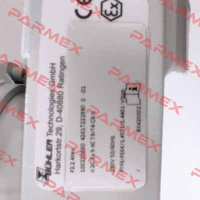 4261722299000 / P2.2 Atex II 2G Ex h IIC T3/T4 Gb X Bühler Technologies