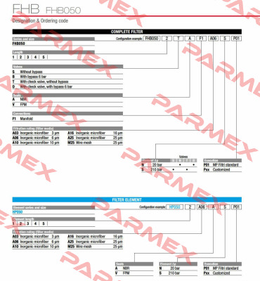 FHB-050-2-S-A-F1-A06-S-P01 MP Filtri