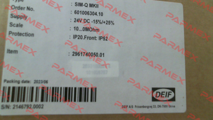 2961740050 SIM-Q / Variant No.: 2961740050.01 Deif