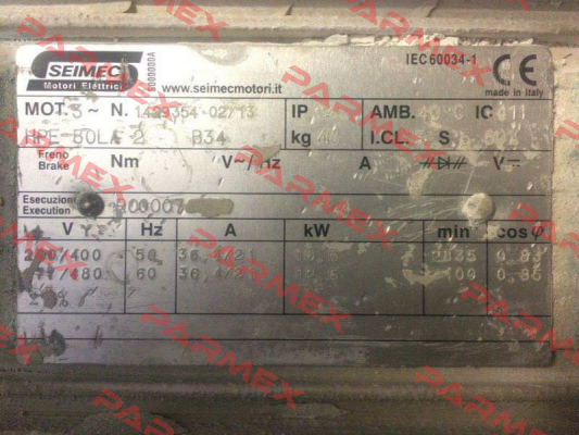 HPE 80 LA 2 230.400-50 B34  Seimec (Rossi)