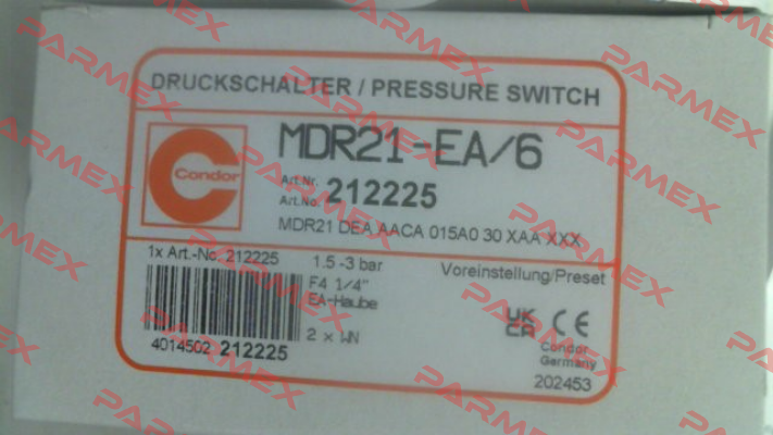 Part. No. 212225 / type: MDR-21 DEA AACA 015A030 XAA XXX Condor