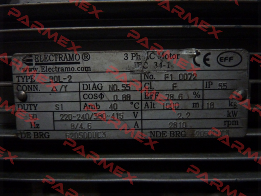 rotor for motor with pump Type 90 L-2, Nr.F1 0072  Electramo
